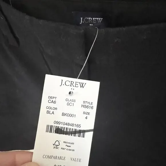 J. Crew Chic Black Tailored Chino Shorts - Size 4 - Picture 5 of 9